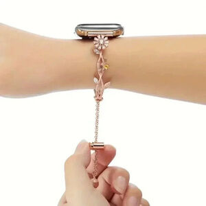 Sparkling Pink Flower Apple Watch Band